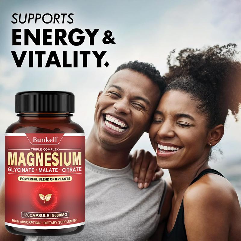 Magnesium Complex 600 mg, 120 capsules - Gluten-free, Non-GMO