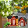 Metal Hanging Wild Bird Feeder Waterproof Outdoor Hang House Type Large Capacity Garden Decor Backyard Wildlife Birding