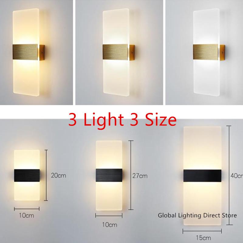 Modern Simplicity Led Wall Lamp Warm White Light for Bedroom Bedside Sconce Stairs Lighting Wall Light Fixture Bathroom Lamp