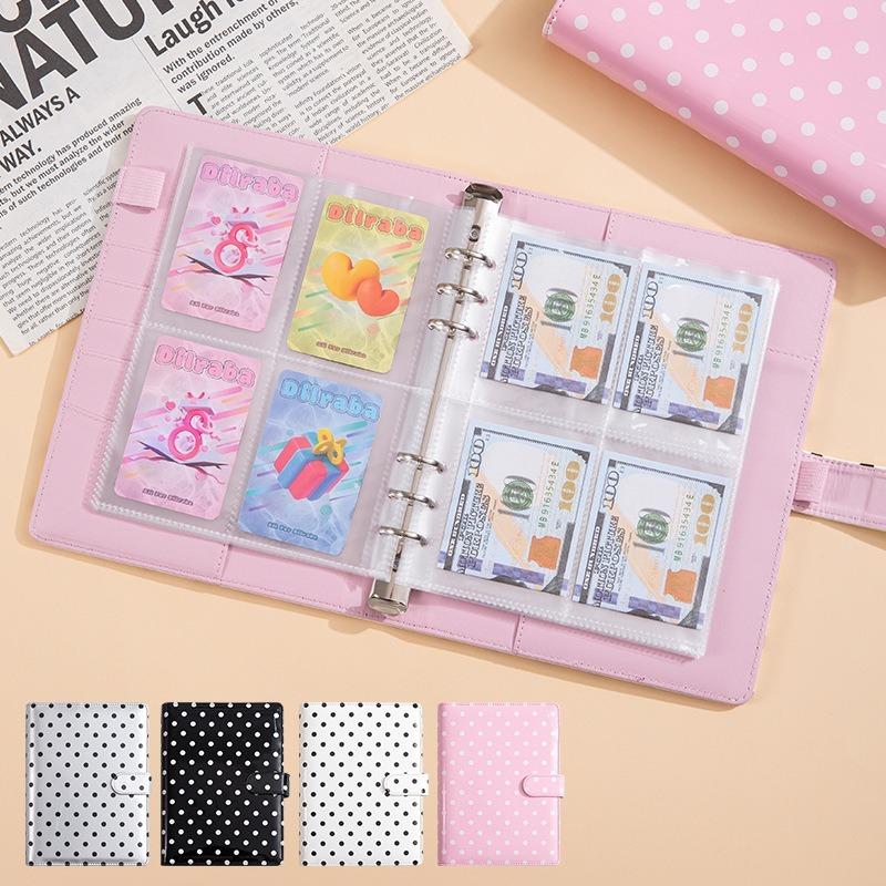 A5 Loose-leaf Account Notebook Spotted Cover Planner Custom Financial Organizer Multi-slot Work Journal Portable Record Book