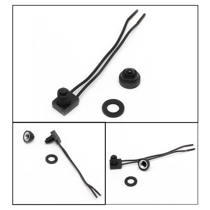 12V Waterproof Push-Button On-Off Switch With 4" Leads Motorcycle Car Boat 1Pc