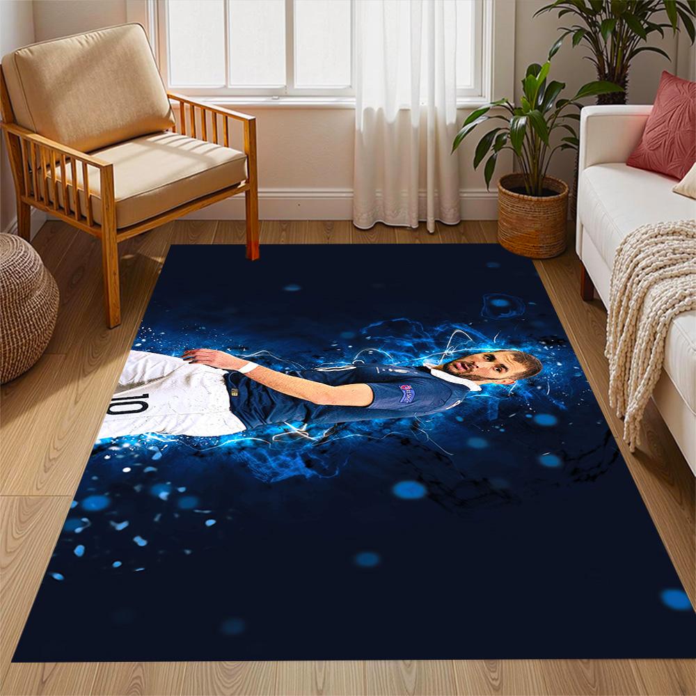 Football Player Action Floor Mat Suitable for Decorate room Outdoor Foyer Dining Room Antislip Carpet Office home decor