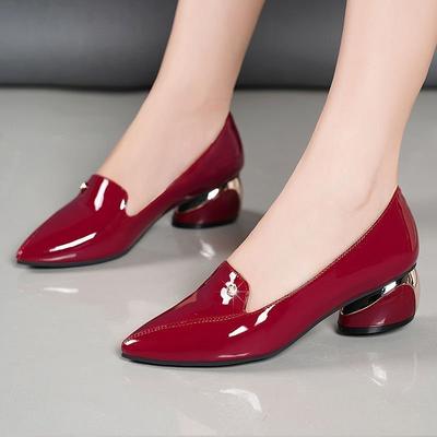 2024 Nuova Moda Donna Décolleté Tacco Medio Nuove Scarpe da Donna Classiche Nere Tacco Grosso Tacchi Alti Scarpe per Lavoro Scarpe da Donna Autunno