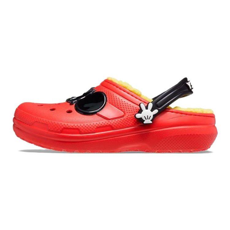 Crocs X Disney Classic Lined Clog Mickey Mouse Red Black Yellow Kids 208104-03 22-23