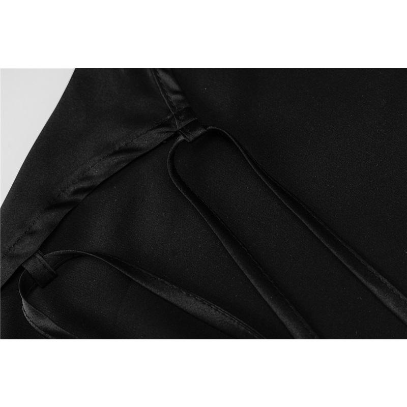 Sleeveless Side Slit Lace Patchwork Backless Cami Maxi Dress Women’S Sexy Elegant Long Dress Party Clubwear Autumn