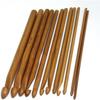 12pcs 6" Bamboo Crochet Hooks Needle Knitting Hooks Knit Craft Weave Yarn 3 To 10 Mm Diameters