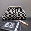 Ladies Beach Shoulderbag Vintage Letter Crochet Knitted Tote Crochet Cord Fabric Shopping Bag Unclosed Unlined Purse