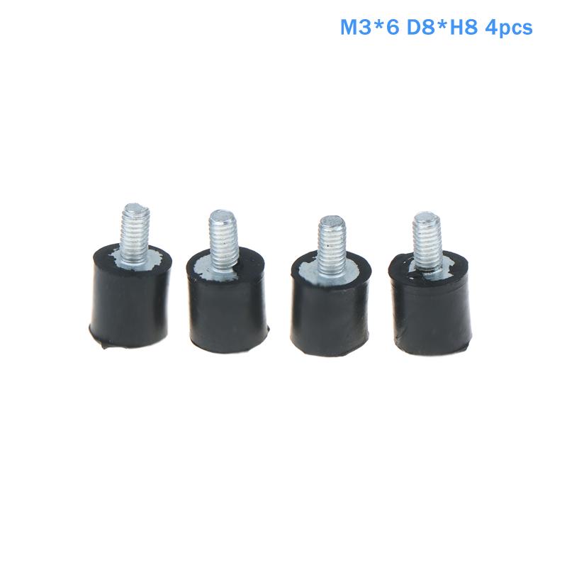

4Pcs M3-M8 Vd Type Internal And External Thread Shock-Absorbing Rubber Shock Absorber, Silent Buffering Damping Isolator M3×6