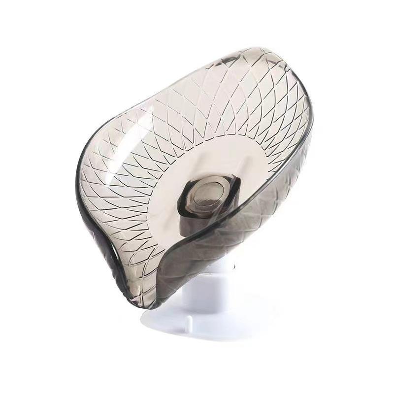1 PC Transparent Leaf Shape Soap Box Drain Soap Holder Box Bathroom Shower Soap Holder Dish Storage Plate Tray Bathroom Supplies