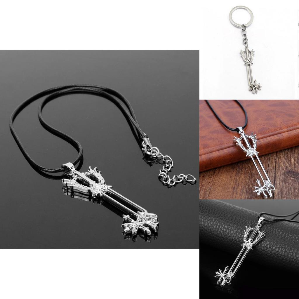 Kingdom Hearts Halskette Mit Geometrischem Legierungsanhänger Für Anime-Fans