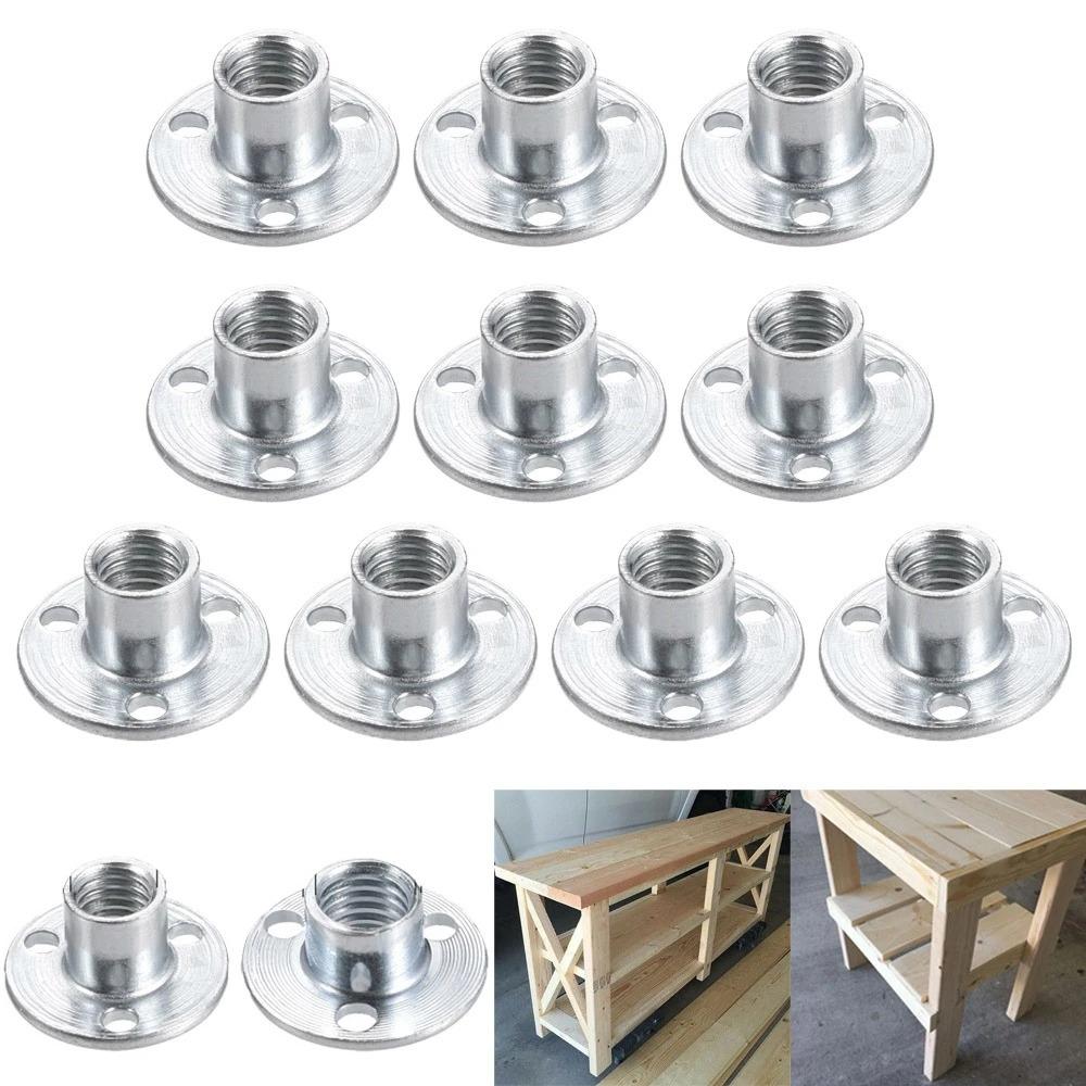 5Pcs/set Nut Fastener Three-hole Locking Flange Nut Metal Tee Furniture Nuts Screw Lock Nuts