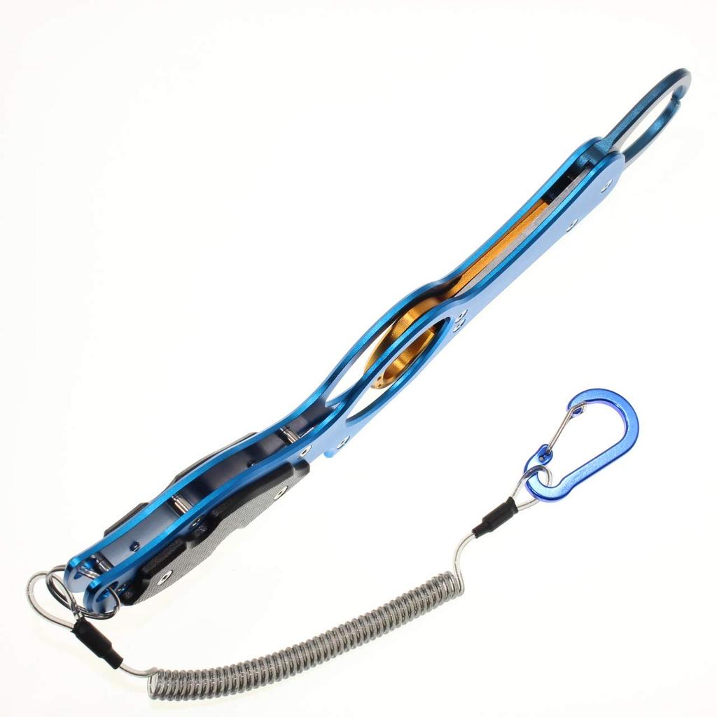 1091 Fish Lightweight Aluminum Fish Long Reach Gun Grip (Iregui) Grip, Grip, (Blue (Aluminum Trigger))