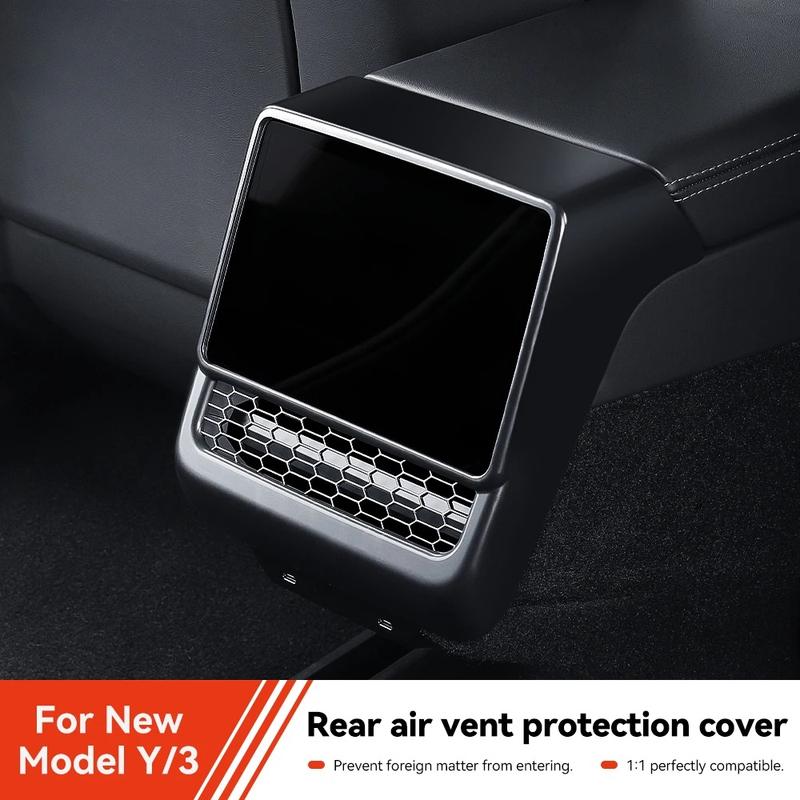 For Tesla Model 3/Y Highland Juniper  Rear Center Console Air Outlet Cover Vent Outlet Dust Cover Car Styling Accessories