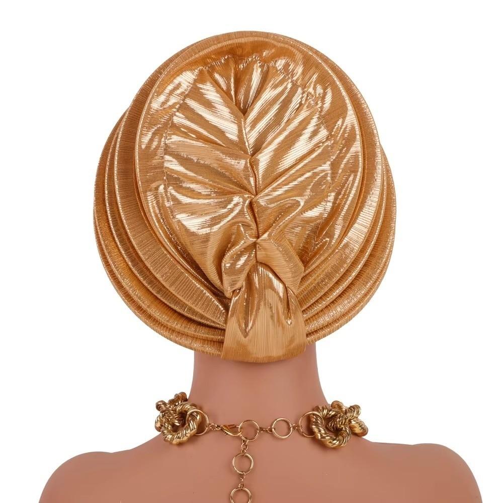 Traditional Spiral Beret Solid Color Nigeria Headpiece  Wedding Party African Lady Use