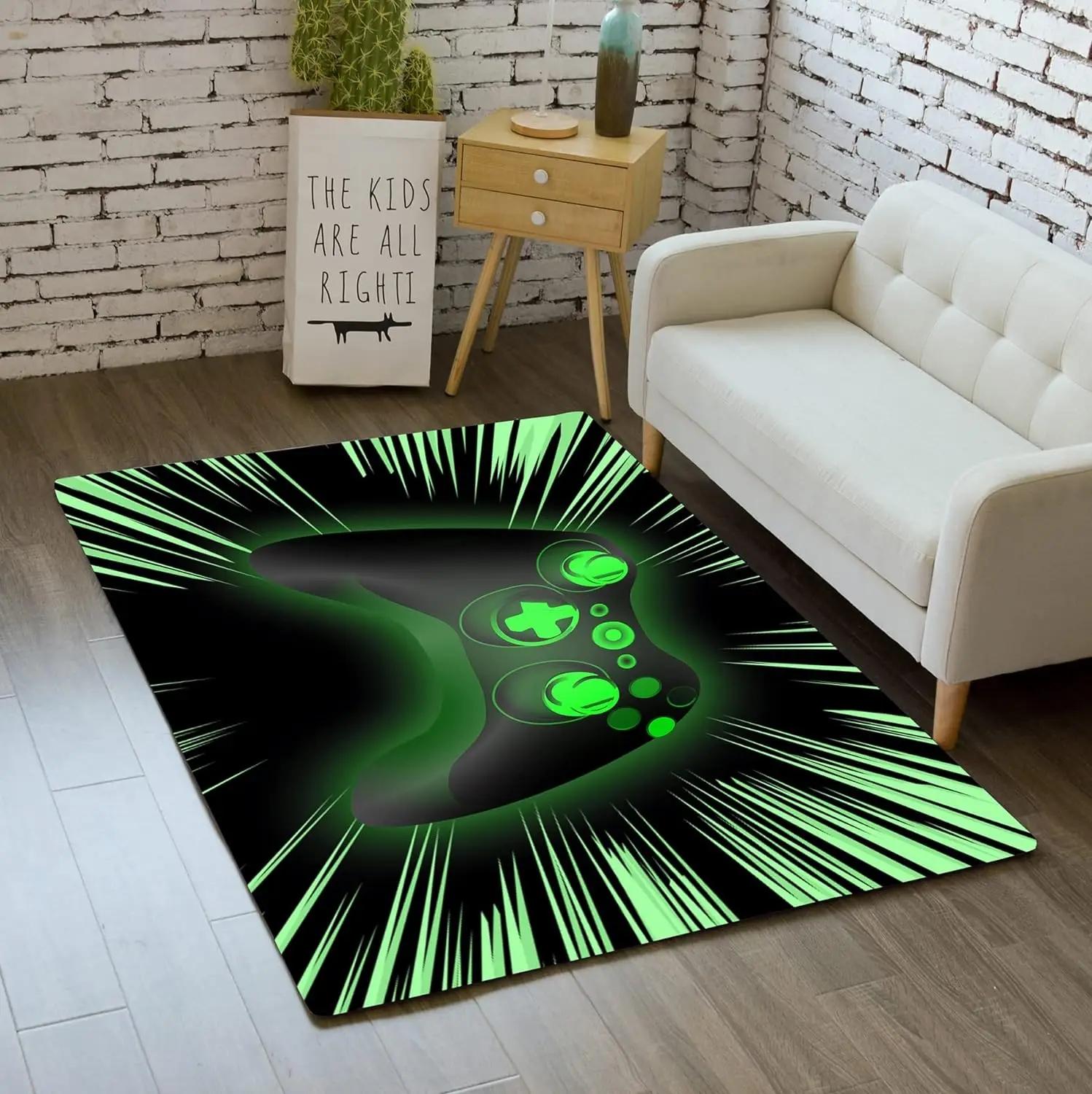 Alfombra para Mando de Juego Área Grande Alfombras Grandes para Decoraciones Gamer para Niños Sala de Estar Pasillo Balcón Felpudos para Pasillo Dormitorio 40x60cm