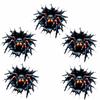 5Pcs Self Adhesive Spider Stickers Irregular Shape Vehicle Decals  Halloween Decoration