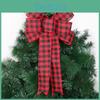 Festive Large Christmas Bow In Charming Red And White Checkered Design