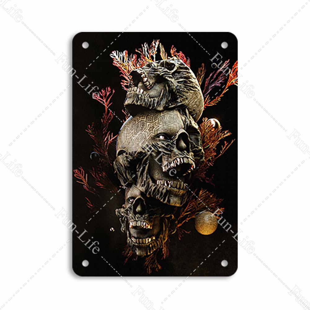 Easter Plaque Metal Tin Signs Shabby Chic Painting Poster Skeleton Vintage Wall Art Sticker Pub Bar Home Casino Decor 20x30 cm
