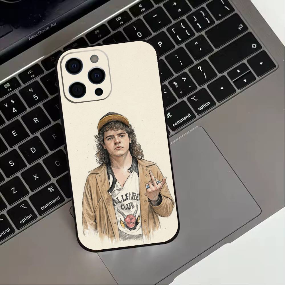 

COOL Dustin Phone Case For iPhone 17,16,15,14,13,12,11 Plus,Pro Max,XS,Soft Silicone Black Cover iPhone16pro
