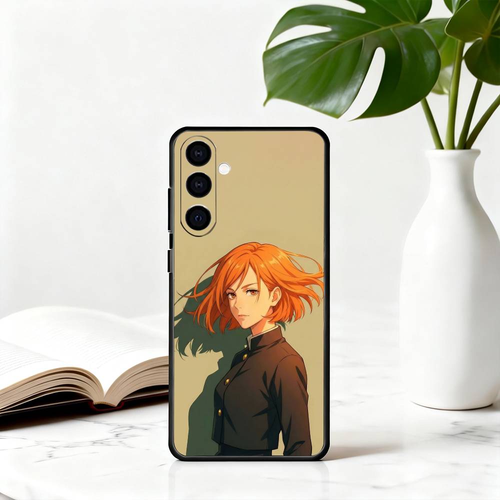 Jujut-su N-Nobara Kugisaki-NK K-Kaisen Phone Case For Samsung Galaxy A73,A72,A71,A70,A53,A52,A51,Soft Silicone Black Cover Samsung a52