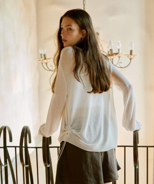 DEPOUND String Scallop Pullover [Ivory]