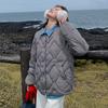 Rhombus white cotton-padded clothes women's new autumn and winter cotton-padded jackets wear a small fragrant style
