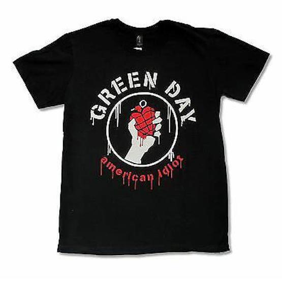Green Day T-shirt American Idiot Graffiti Dripping Logo 2XL L