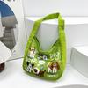 Outing Puppy Shoulder Bag Versatile Large Capacity Canvas Bag 2025 New Student Tote Bag Going Out Women's Bag