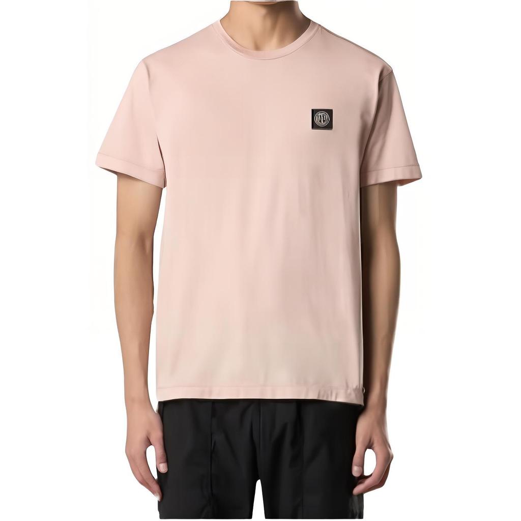 Stone Island SS25 Logo Embroidered Comfortable Simple Crew Neck Short Sleeve T-Shirt Men T-Shirts K1S1521000-39S0013-V0082