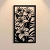 Laser Cut Metal Wall Art Lily Flower Decor for Home Office Living Room Bedroom Garden Gift