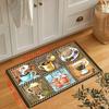 1Pcs Coffee Pattern Floor Mat Modern Kitchen Polyester Rug Non-Slip Colorful Indoor Carpet, For Home Bathroom Bedroom Living Room Decor