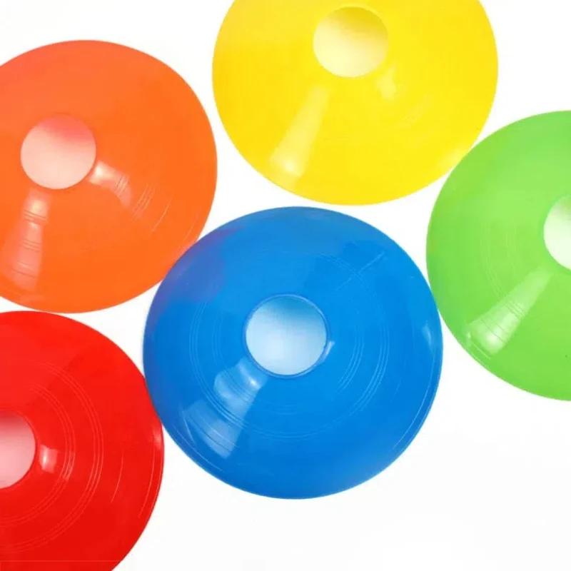 10pcs Soccer Practice Logo Disc Set - Round Mouth Logo Plate Obstacle Sports Training Equipment for Soccer Basketball & Football