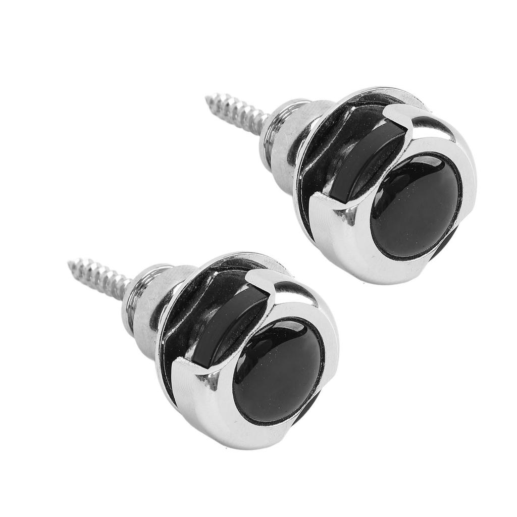 2Pcs Guitar Strap Locks Set Electric Guitars Non Slip Quick Release Zinc Alloy Bass Replacement Parts Accessories