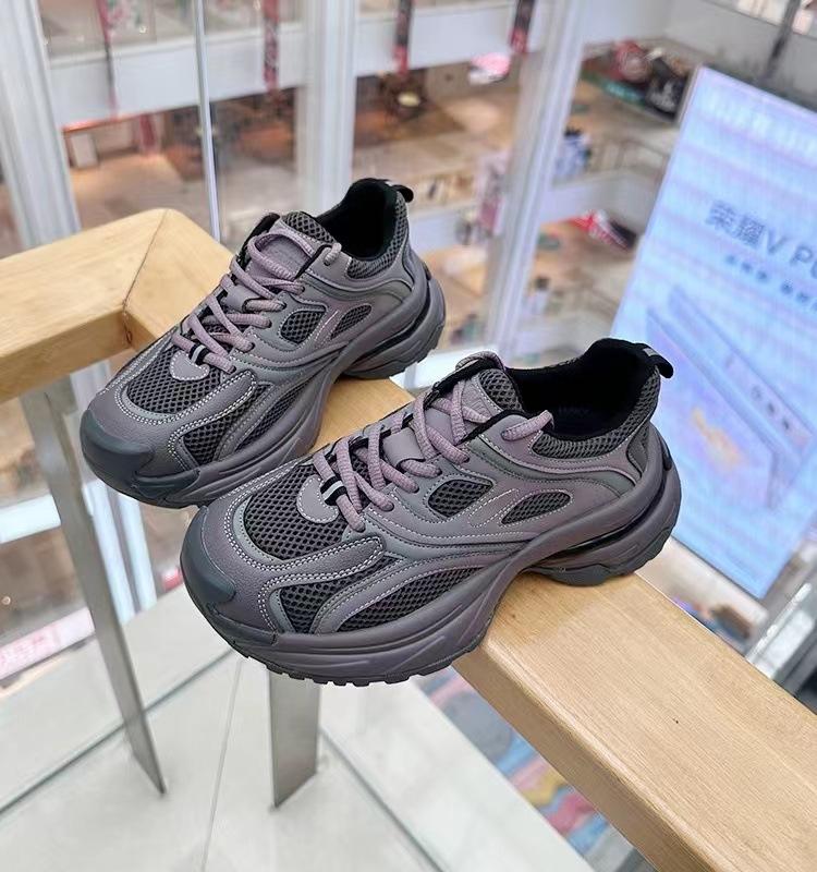 

Туфли Little Monster на платформе для папы, женская обувь Explosion 2025, весна, новая, ретро, женская, универсальная и легкая повседневная спортивная обувь 35 фиолетовый