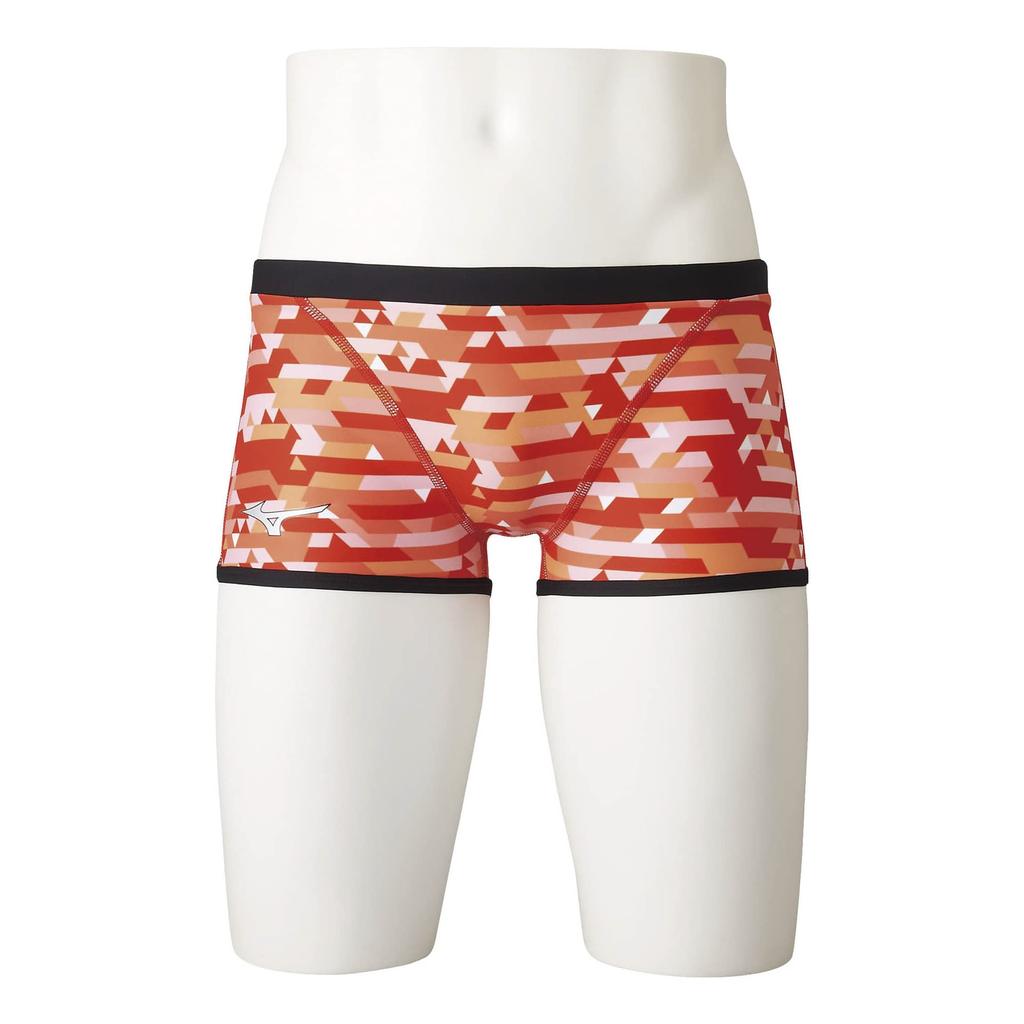 Mizuno EXER SUITS Short Spats for Competitive Swimming and Size 62 Size S Men's Training, N2MB2067, (Red),