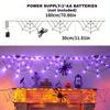 Guirlande lumineuse toile d'araignée - AIMOONSA - 60 LED - 180 cm - Violet - 8 modes - Télécommande