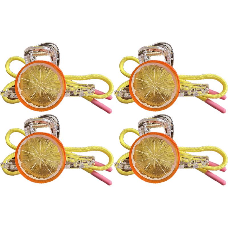 Lemon Fresh Hair Clip Female Korean Sweet Cute Fruit Bow Shark Clip Hair Accessories