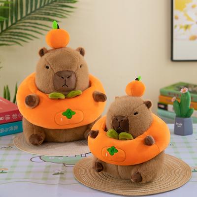New Persimmon Persimmon Ruyi Capybara Plush Toy Capybara Doll Children's Sleeping Doll Decoration Doll Ornaments