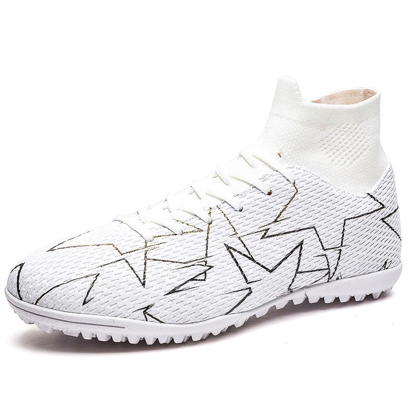 35-47 Unisex High-top Football Boots Youth Adult TPR Broken Nail TF Children Football Shoes