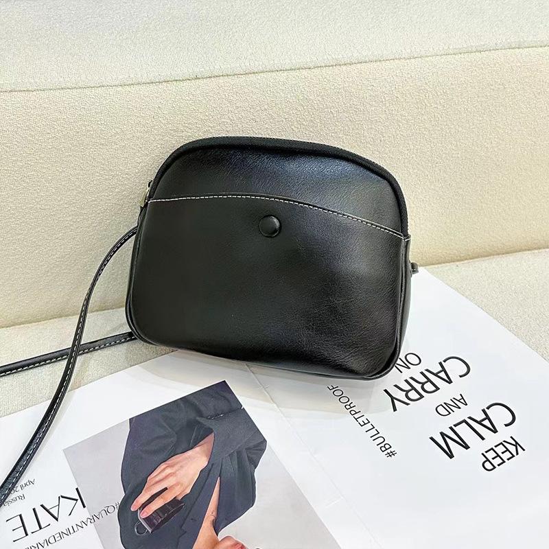 2025 New Trendy Genuine Leather Women's Bag Fashion Retro Shell Bag Crossbody Bag Shoulder Bag