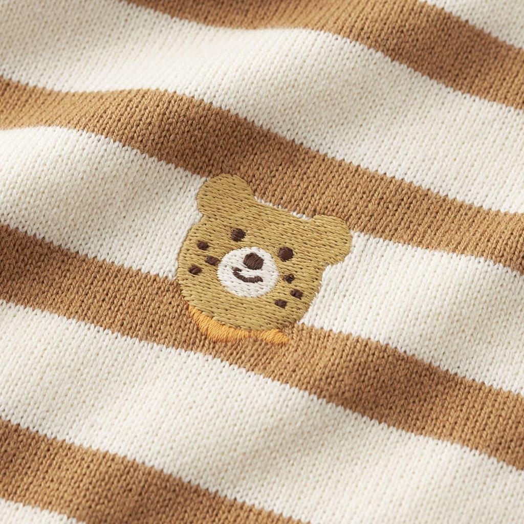 Miki House Hot Biscuits Long Sleeve Boys and T-Shirt, Girls, Baby, Children's Clothing, Beige, 110cm, 70-5212-146