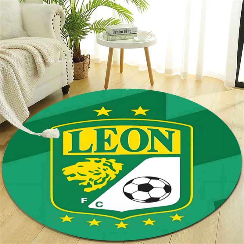 Personalized Leon logo Round Chair Office Rug - Perfect for Mat, Office Chair & More - Ideal Gift for Birthdays and Holidays