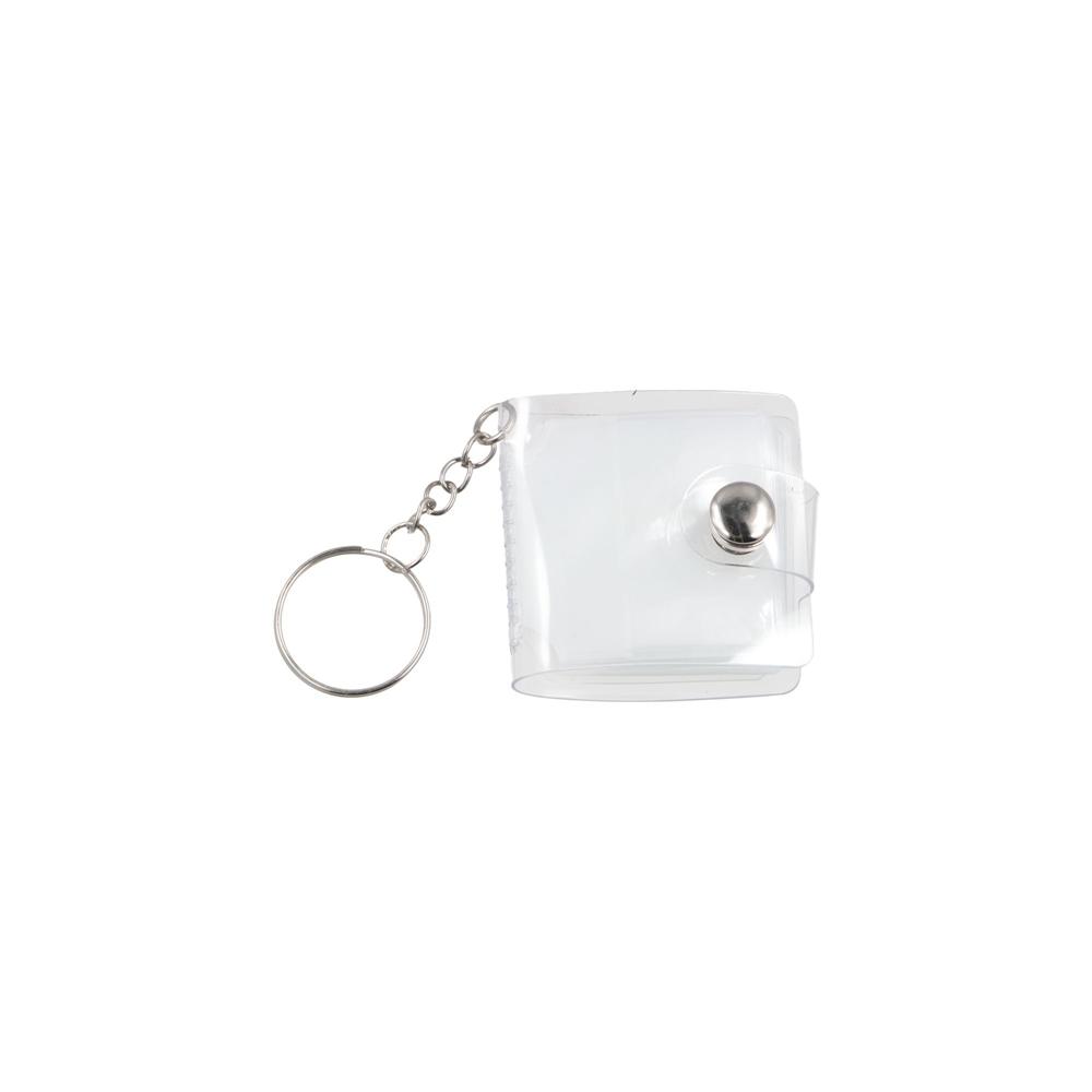 Snap Button Design Storage Photo Card Holder With Keychain Portable Pocket Album  Photo Sticker