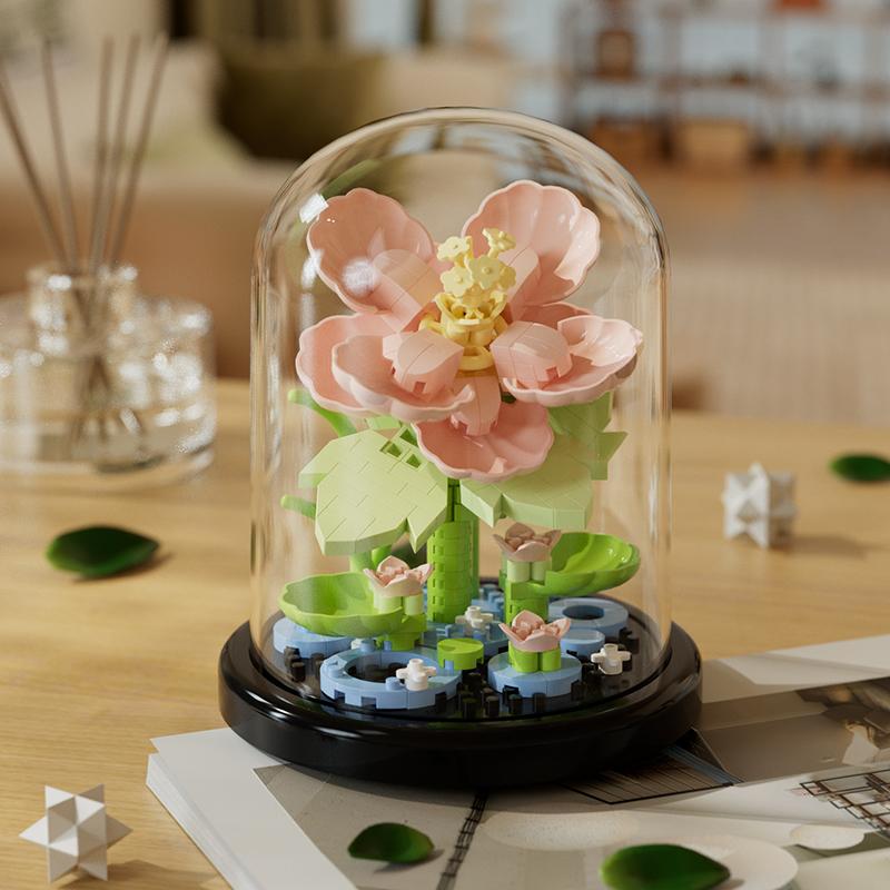 Micro Particle Building Block Bouquet Handmade Gift, Children's Puzzle Toy Handmade DIY Sunflower Desktop Decoration Ornament