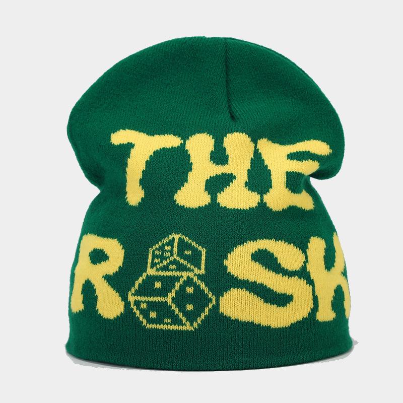 Y2K Fashion Trend Knitted Hat Men's Personality Hip Hop Jacquard Hat Women's Trend Street Ear Hat