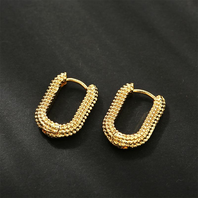 Vintage Metal Geometry Hoop Earrings Fashion New Design Minimalist Earrings For Women Simple Fashion Party Jewelry Gift
