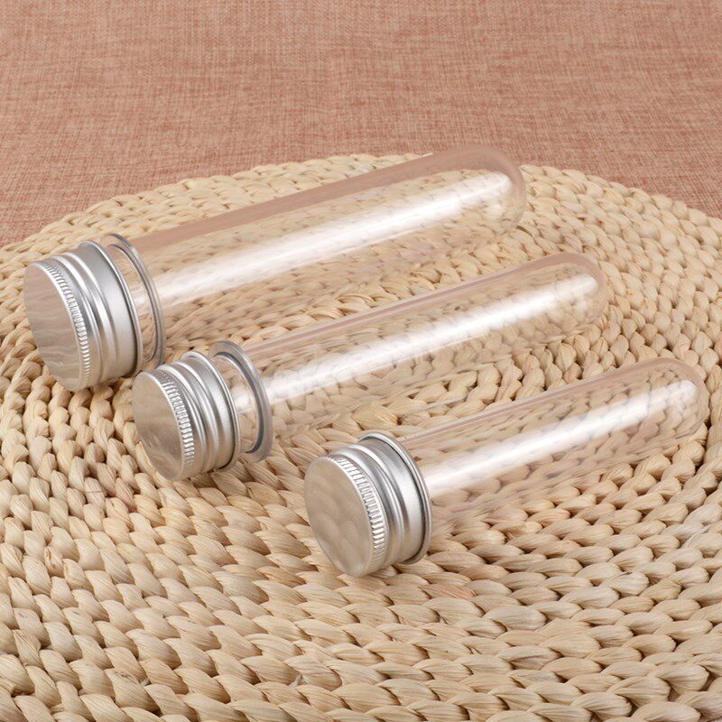 30ml/40ml/100ml Transparent Cylindrical Plastic Test Tube Mask Powder Bottles Bath Salts Candy Storage Bottle Fire Extinguisher Bottles