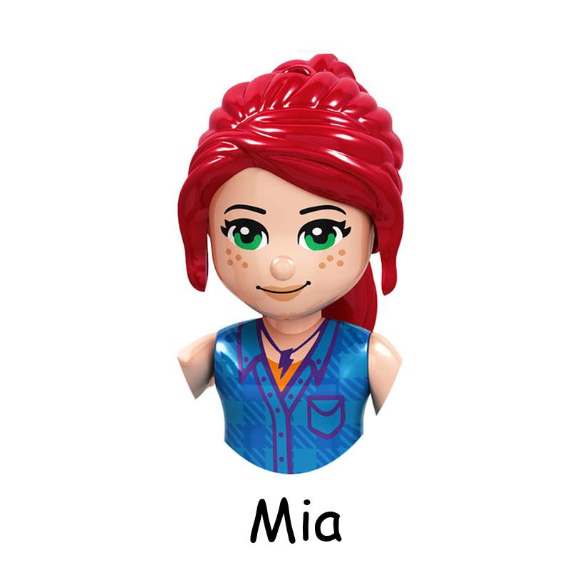 Non-Toxic Fairy Tale Princess Children Belle Beast Cinderalla Anna Olivia Model Figure Blocks Construction Building Bricks Toys For Children