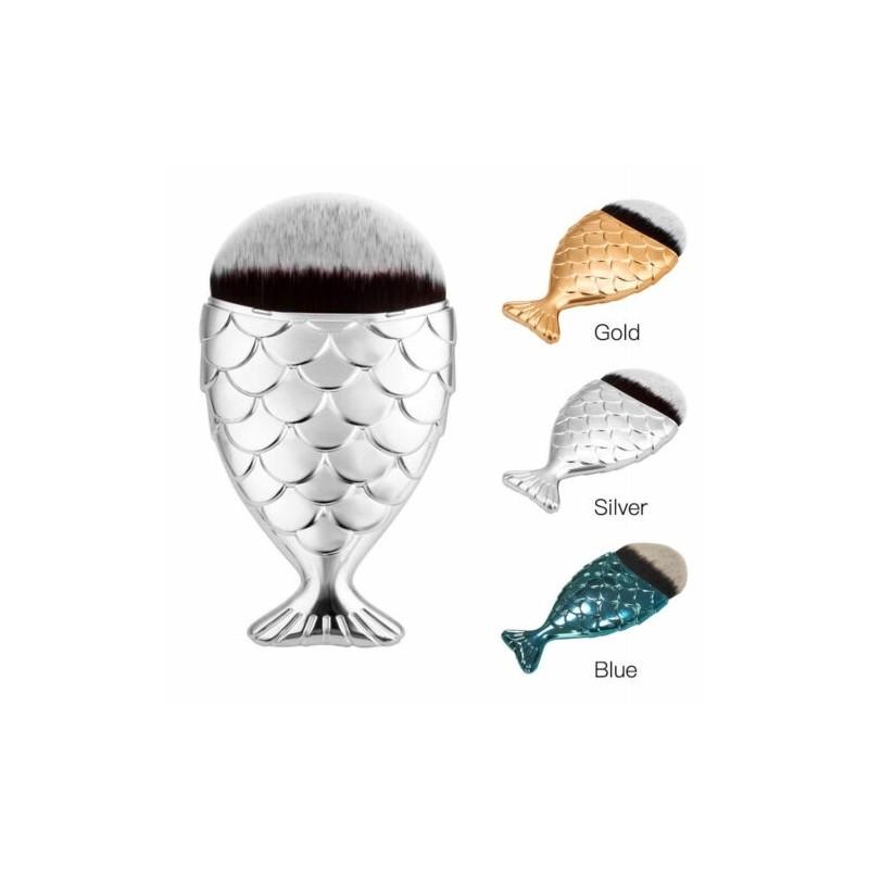 Exquisite Professional Mermaid Makeup Brushes Set With Luxurious Foundation And Powder Brush
