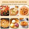 150PCS Kitchens Accessories Air Fryer Paper Kitchen Utensils Disposable Square Round Pastry Molds BBQ Plate Non-stick Pad